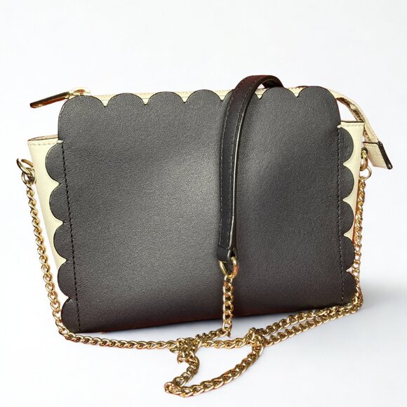 [NEW] TALBOTS PLANO SCALLOPED-LEATHER CROSSBODY BAG - Picture 3 of 13